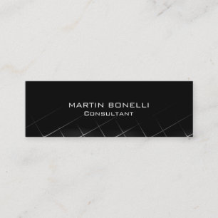 Black Grey Pattern Skinny Slim Clear Business Card