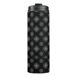 Black & Grey Pattern Thermal Tumbler