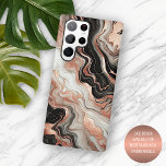 Black Grey Pink Rose Gold White Marble Art Pattern Samsung Galaxy Case<br><div class="desc">If you are looking for a way to add some flair and elegance to your iPhone, you will love this stylish black, pink, rose gold, and white coloured marble art pattern case from Case-Mate. It features a stunning marble design with metallic gold accents, creating a beautiful contrast with the cool...</div>