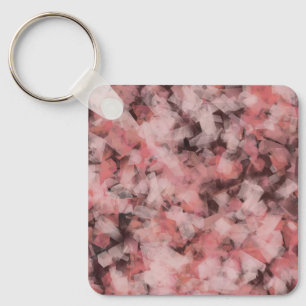 Black Grey Pink White Modern Geometric Abstract Key Ring