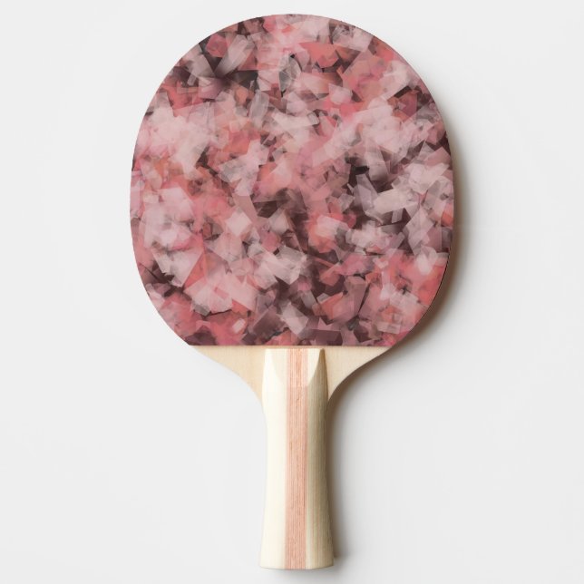 Black Grey Pink White Modern Geometric Abstract Ping Pong Paddle (Front)