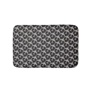 Black Grey Plane Aeroplanes Pilot Plane Aviation Bath Mat