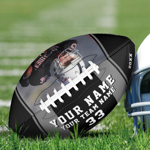 Black Grey Player Name Number Team Photo Football