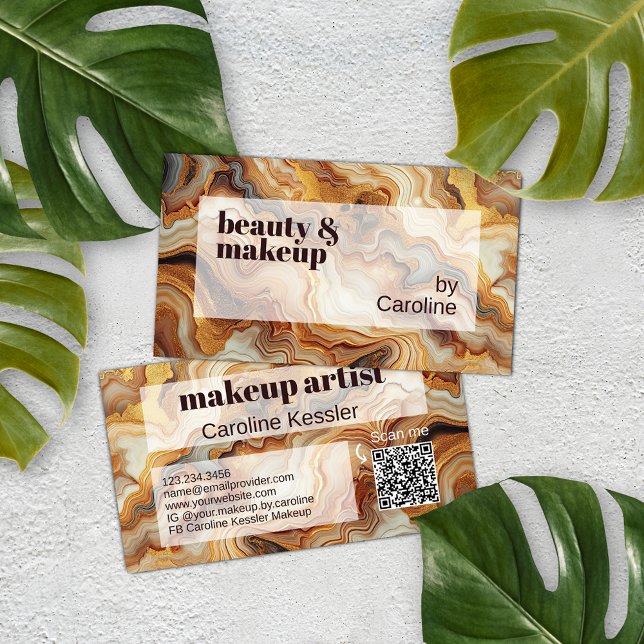 Black Grey Red Brown Amber Gold Marble Art Pattern Business Card (Creator Uploaded)