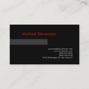 Black Grey Red Consultant Business Card
