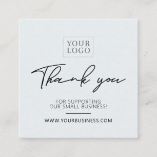 Black & Grey Simple Business Thank you Insert 