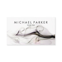 Black Grey Smoke Abstract Business Card