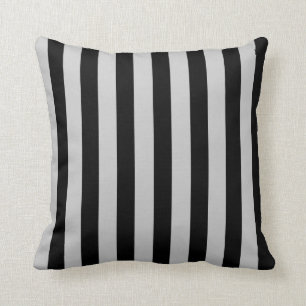Black/Grey Stripe Coloured Pillow
