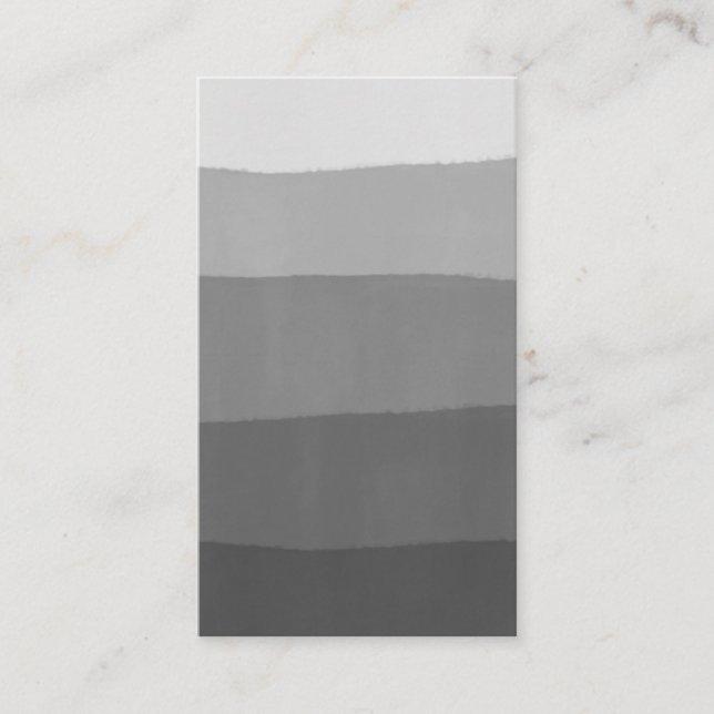 Black grey stripe watercolor business card (Front)