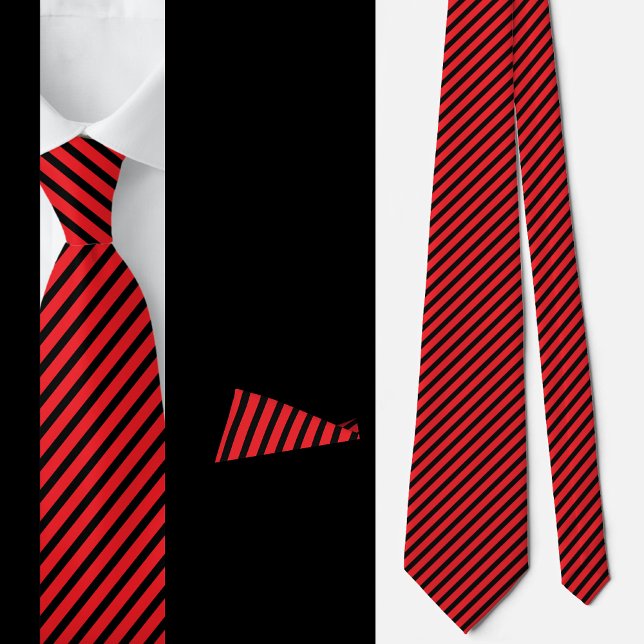 Black Grey Stripes Abstract Pattern     Tie (Creator Uploaded)