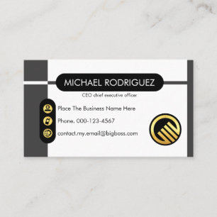 Black & Grey Tab Layers Startup Business Card