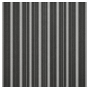 Black & Grey Thick and Thin Stripes Fabric