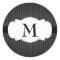 Black & Grey Vertical Stripes Monogram
