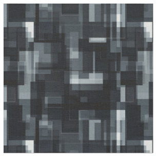 Black / Grey / White Abstract Fabric