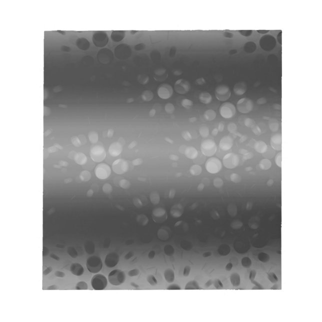 Black, Grey, White Dot Scrapbook Paper Notepad (Front)