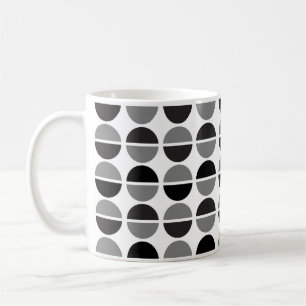 Black Grey White Polka Dots Mug for coffee & tea