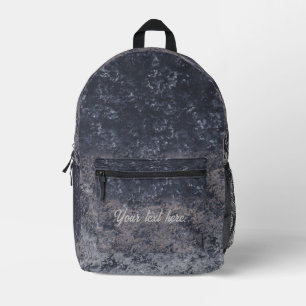 Black Grey White Sponge Print Custom Backpacks
