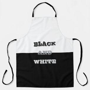 Black Grey White Text And Solid Colours Design Apron