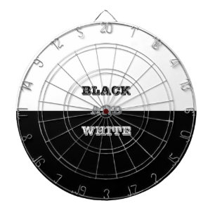 Black Grey White Text And Solid Colours Design Dartboard