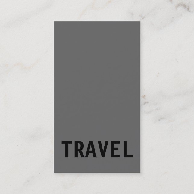 Black Grey White Travel Agent Business Card (Front)