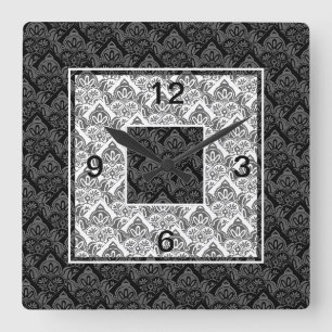 Black, grey, white Wall Clock