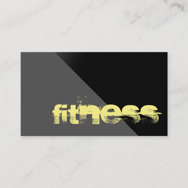 Black Grey Yellow Professional Sport Business Card (Front)