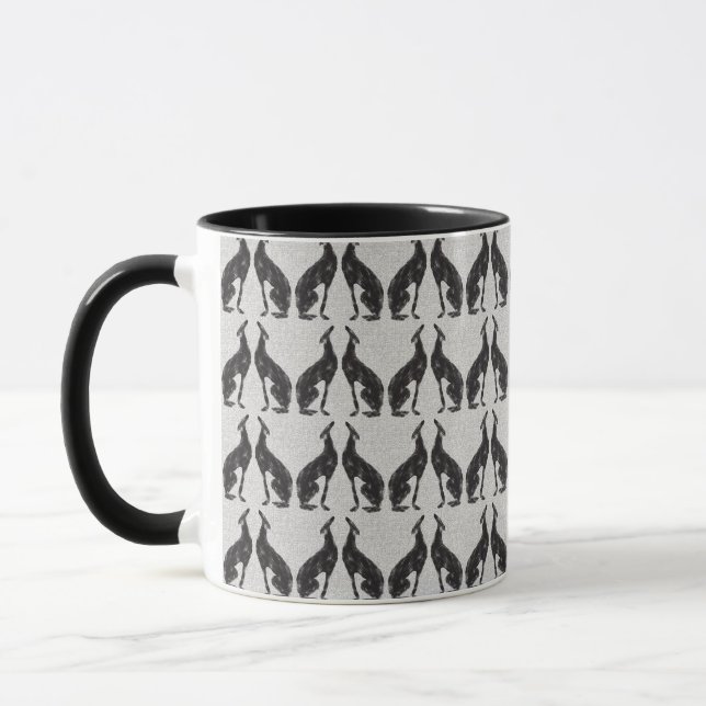 Black Greyhound  Mug (Left)