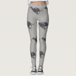 Black Greyhound Running Dog Art Leggings<br><div class="desc">These leggings feature a reproduction of my original coloured pencil drawing of a black running greyhound.</div>