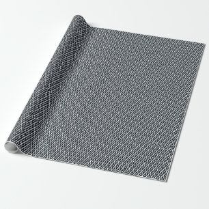 Black Grid Pattern Wrapping Paper