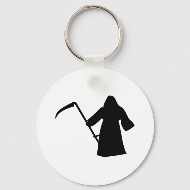 black grim reaper death icon key ring (Front)