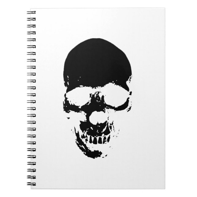 Black Grim Reaper Skull Notebook (Front)