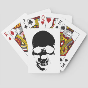 Black Grim Reaper Skull Playing Cards