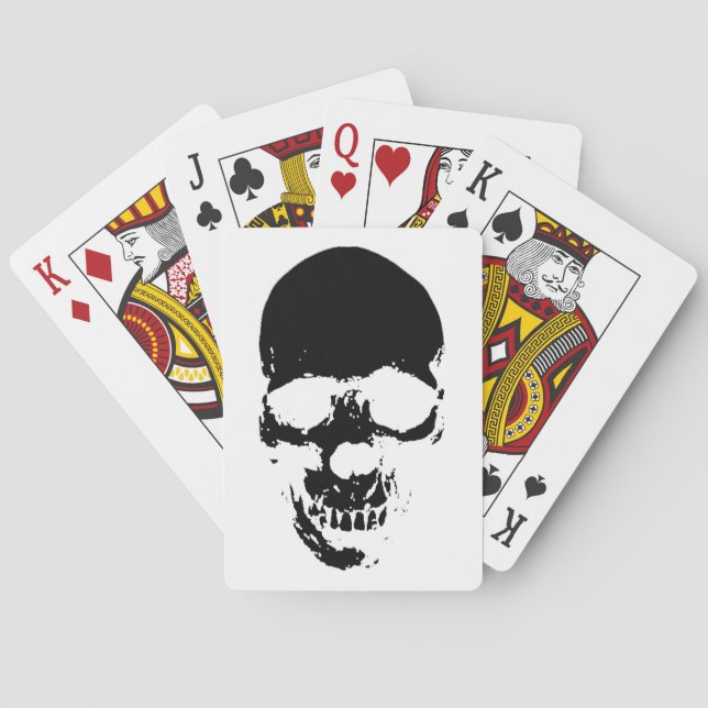 Black Grim Reaper Skull Playing Cards (Back)