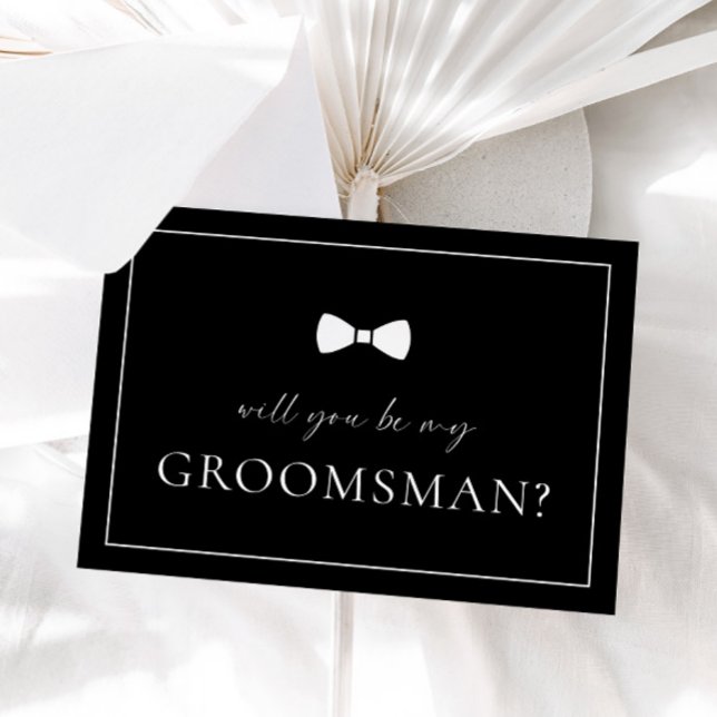 Black Groomsman Proposal Card (Creator Uploaded)