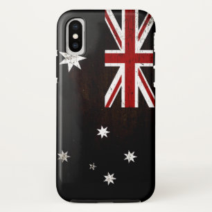 Black Grunge Australia Flag 2 iPhone X Case