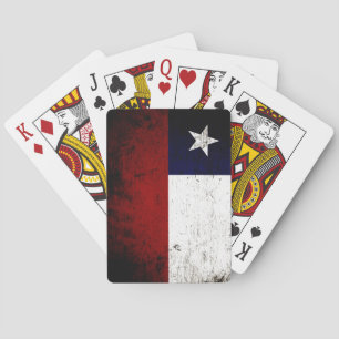 Black Grunge Chile Flag Playing Cards
