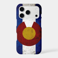 Black Grunge Colorado State Flag