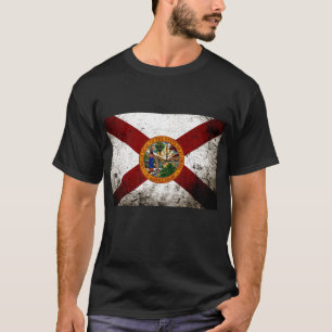 Black Grunge Florida State Flag T-Shirt
