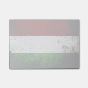 Black Grunge Hungary Flag Post-it Notes