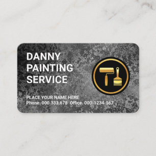 Black Grunge Layer Paint Brush Business Card