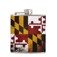 Black Grunge Maryland State Flag