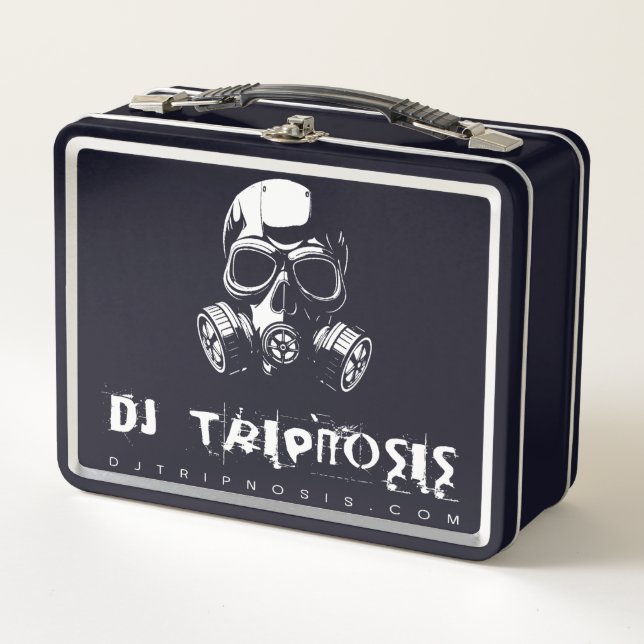Black Grunge Skull Lunchbox (Front)