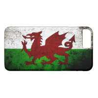 Black Grunge Wales Flag