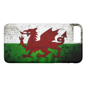 Black Grunge Wales Flag iPhone 8 Plus/7 Plus Case