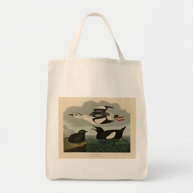 Black Guillemot from Audubon's Birds of America Tote Bag (Front)