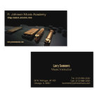 black guitar music instructor business card