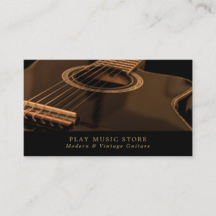 Black Guitar, Musical Instrument Store Business Card