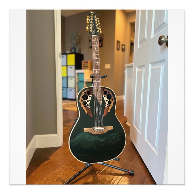 Black Guitar Photo Print (Front)