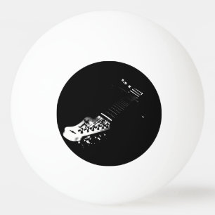 Black Guitar Ping Pong Ball
