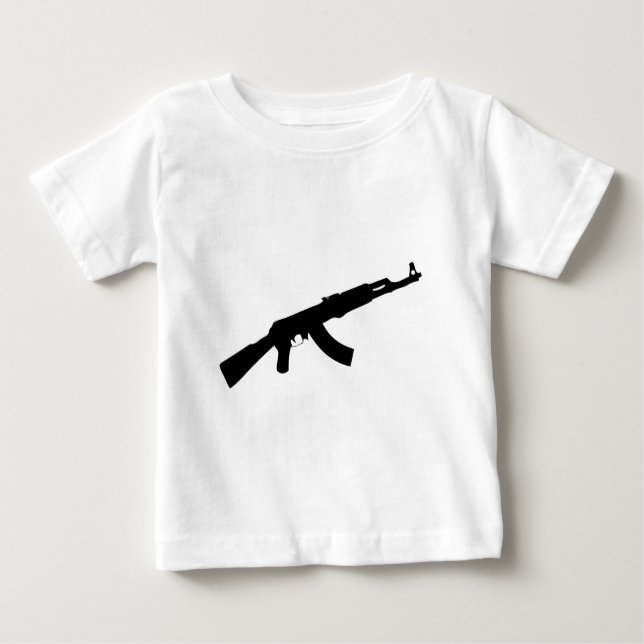 black gun ak 47 icon baby T-Shirt (Front)